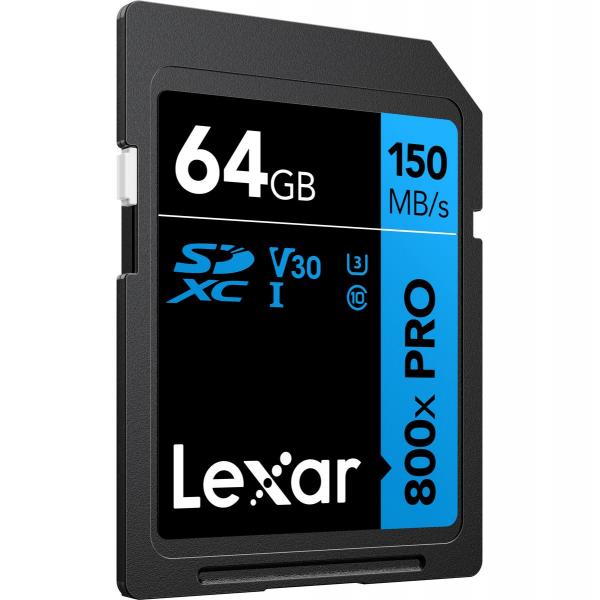 Lexar SDXC 800X Pro Blue Series 64GB UHS-1 V30