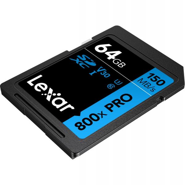 Lexar SDXC 800X Pro Blue Series 64GB UHS-1 V30