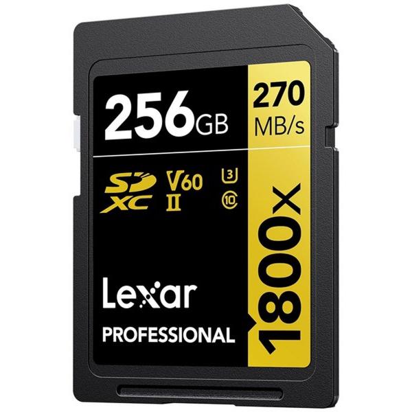 Lexar Professional SDXC 256GB BL 1800X UHS-II V60 Gold