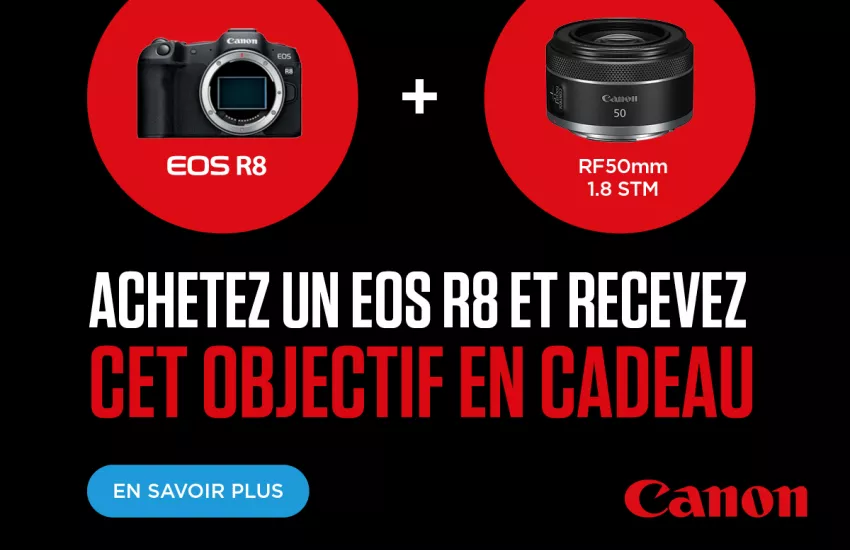 Canon EOS R8 + 50 mm f1.8 GRATIS