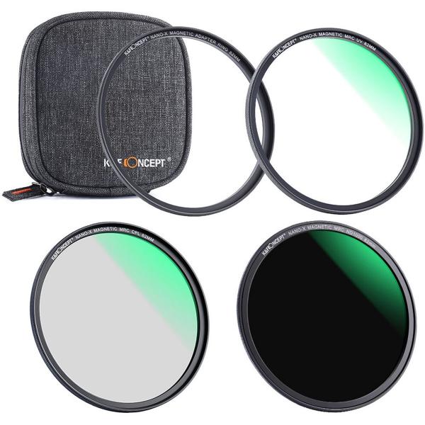 K&F Concept Magnetic Lensfilter-Kit CPL-ND-UV 62 mm